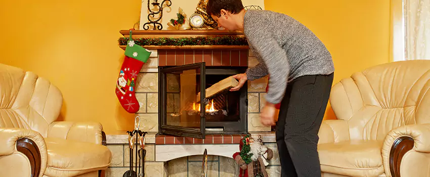 Rusted Metal Fireplace Restoration in Moorpark, California